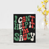 Carte I Can’t Help It I’m Saucy, Pasta Lover Italian Spa (Fleur jaune)