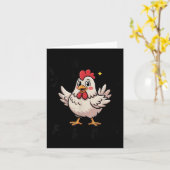 Carte I Can’t Keep Calm It’s Fair Week Funny Chicken Liv (Fleur jaune)