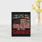 Carte I Cant Have Plans Garage-shirt Men Funny Mechanic (Fleur jaune)