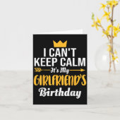 Carte I Cant Keep Calm Its My Girlfriend's Birthday (Fleur jaune)