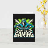 Carte I Can't Stop Gaming Funny Gamer Graphic Amine Vide (Fleur jaune)