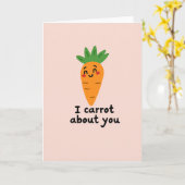 Carte I Carrot About You Funny Card (Fleur jaune)