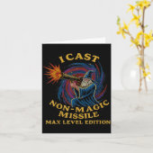 Carte I Cast Non-magic Missile Funny Wizard Parody Meme (Fleur jaune)