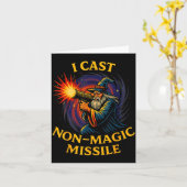Carte I Cast Non-magic Missile Funny Wizard Parody Meme  (Fleur jaune)