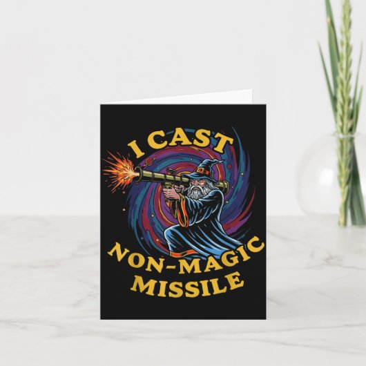Carte I Cast Non-magic Missile Funny Wizard Parody Meme  (Devant)