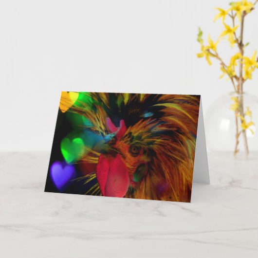 Carte I Coeur poulets (Fleur jaune)