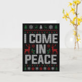 Carte I Come In Peace Couple Matching Ugly Christmas Swe (Fleur jaune)