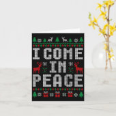 Carte I Come In Peace Couple Matching Ugly Christmas Swe (Fleur jaune)