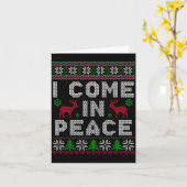 Carte I Come In Peace Couple Matching Ugly Christmas Swe (Fleur jaune)