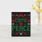 Carte I Come In Peace Couple Matching Ugly Christmas Swe (Fleur jaune)