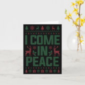 Carte I Come In Peace Couple Matching Ugly Christmas Swe (Fleur jaune)