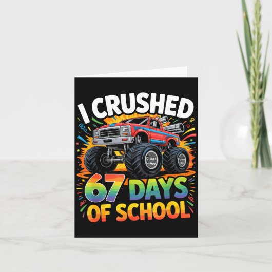 Carte I Crushed 67 Days Of School Funny Meme Gen Z Stude (Devant)
