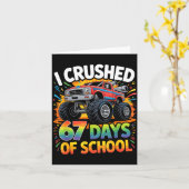 Carte I Crushed 67 Days Of School Funny Meme Gen Z Stude (Fleur jaune)