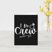 Carte I Do Crew Bride Groom Bachelor Bachelorette Party (Fleur jaune)