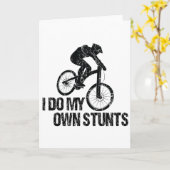 Carte I Do My Own Stunts Downhill Biking Funny (Fleur jaune)