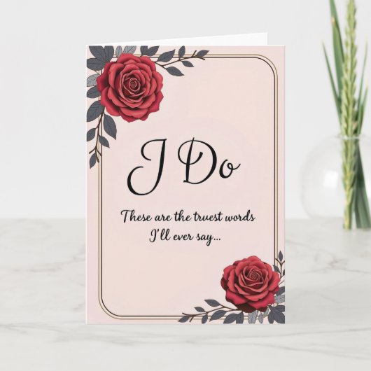 Carte I Do Wedding Vows Card (Devant)