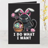 Carte i do what i want Easter Cat (Fleur jaune)
