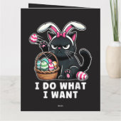 Carte i do what i want Easter Cat (Dos)