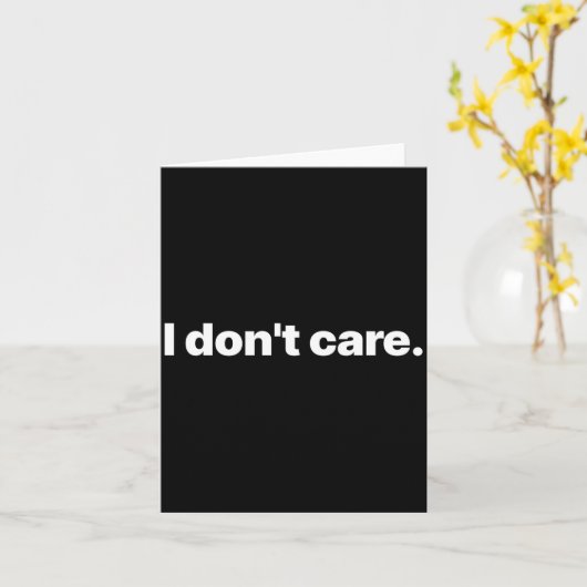 Carte I Don't Care Long Sleeve  (Fleur jaune)