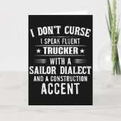 Carte I Don't Curse I Speak Fluent Trucker With A Sailor (Devant)