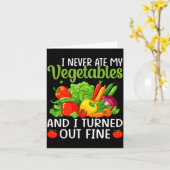 Carte I Don't Eat Anything Vegetables Funny Vegetarian S (Fleur jaune)