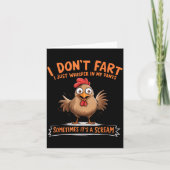 Carte I Don't Fart I Whisper In My Pants - Funny Chicken (Devant)