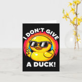 Carte I Don't Give A Duck Lover Funny Duck Owner Rude I  (Fleur jaune)