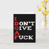 Carte I Don't Give A For  (Fleur jaune)