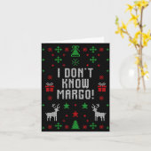 Carte I Don't Know-margo Ugly Sweater Funny Christmas Fo (Fleur jaune)