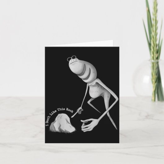 Carte I Don't Like This Rock Funny Marcus The Worm Meme (Devant)