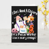 Carte I Don't Need A Costume I'm A Stal Worker Ghost Hal (Fleur jaune)