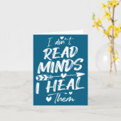 Carte I Don't Read Minds I Heal Them - Psychology Psycho (Fleur jaune)