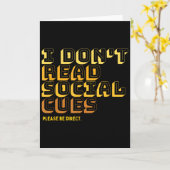 Carte I Don't Read Social Cues Please Be Direct Apparel (Fleur jaune)