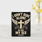 Carte I Don't Ride Alone He Has My Six (on Back) (Fleur jaune)