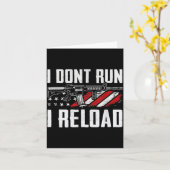 Carte I Dont Run I Reload Usa Flag Pro Guns Funny Gun (Fleur jaune)