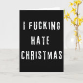Carte I Foring Hate Christmas Funny Anti-christmas (Fleur jaune)