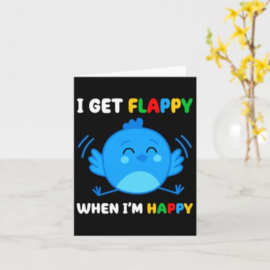 Carte I Get Flappy When I'm (Fleur jaune)