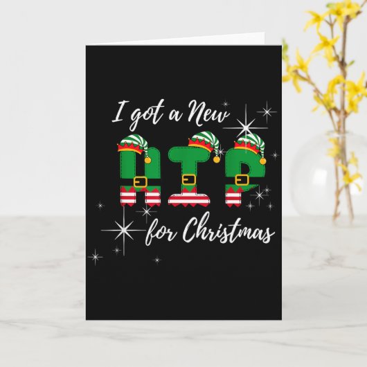 Carte I Got A New Hip For Christmas Funny Hip Replacemen (Fleur jaune)