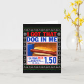 Carte I Got That Dog In Me Funny Hotdog Ugly Christmas S (Fleur jaune)