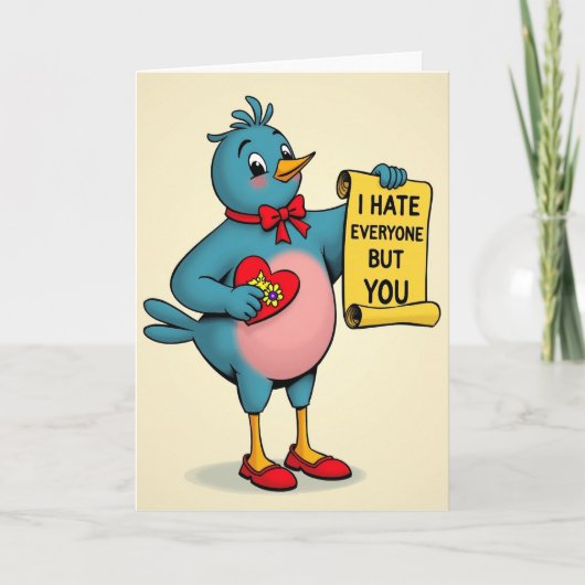 Carte I Hate Everyone But You Funny Card (Devant)