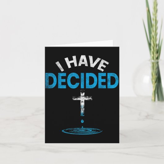Carte I Have Decided To Follow Jesus Christian Baptism M (Devant)