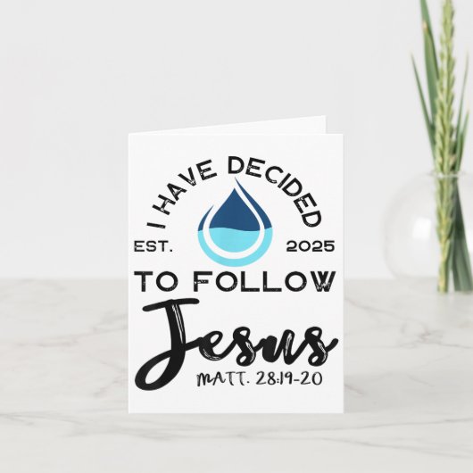 Carte I Have Decided To Follow Jesus Established 2025 Wh (Devant)