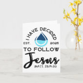 Carte I Have Decided To Follow Jesus Established 2025 Wh (Fleur jaune)
