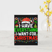 Carte I Have Everything I Need Couples Pajamas Christmas (Fleur jaune)