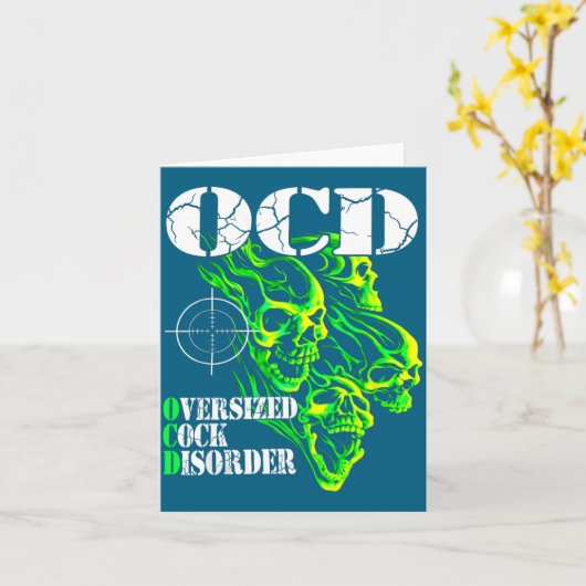 Carte I Have Ocd Oversized Disorder (Fleur jaune)