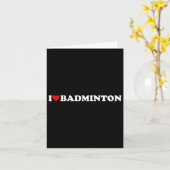 Carte I Heart Badminton I Love Badminton Hob (Fleur jaune)