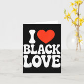 Carte I Heart Black Love Couple Matching Couples African (Fleur jaune)