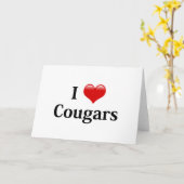 Carte I Heart Cougars (Fleur jaune)