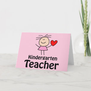 Carte I Heart Enseignant de maternelle