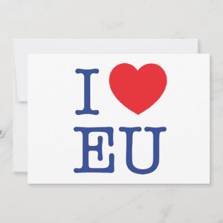 Carte I Heart EU Enveloppe Postage
